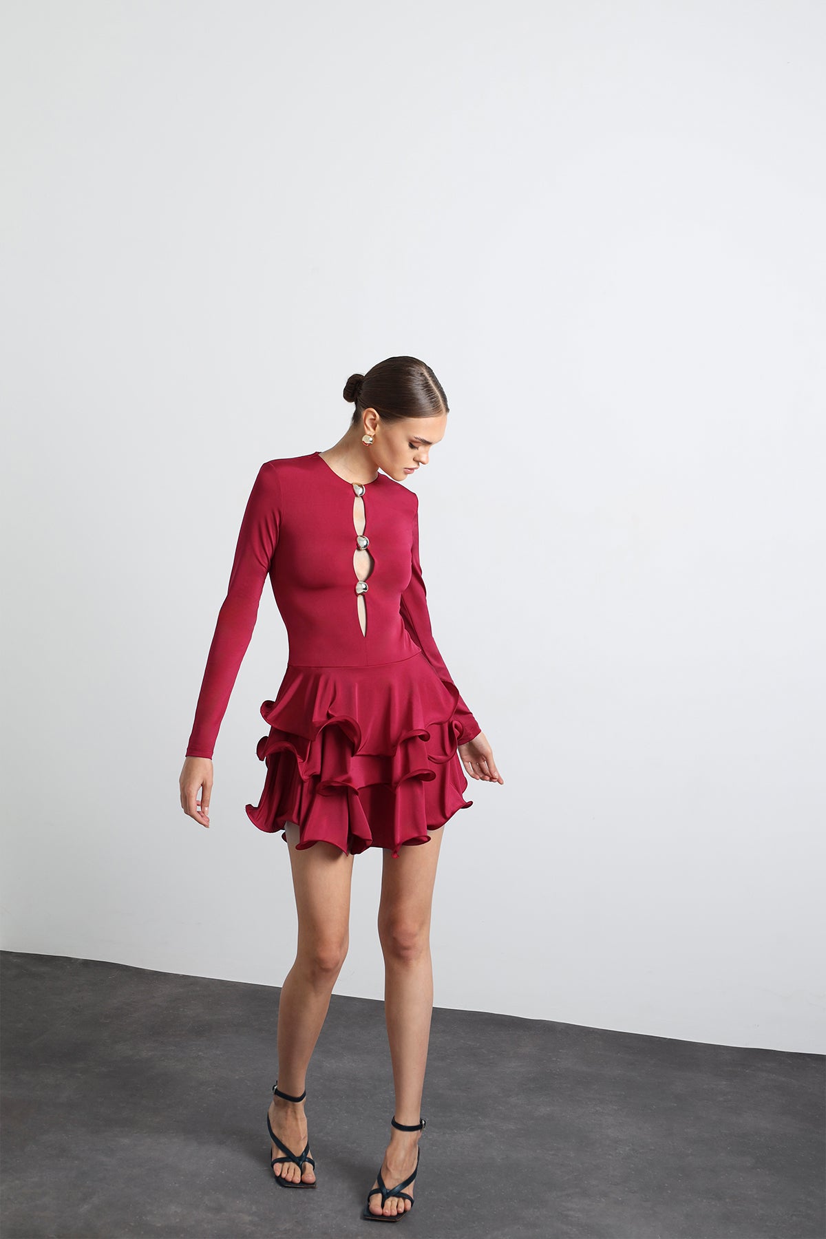Julisse Mini Burgundy Dress