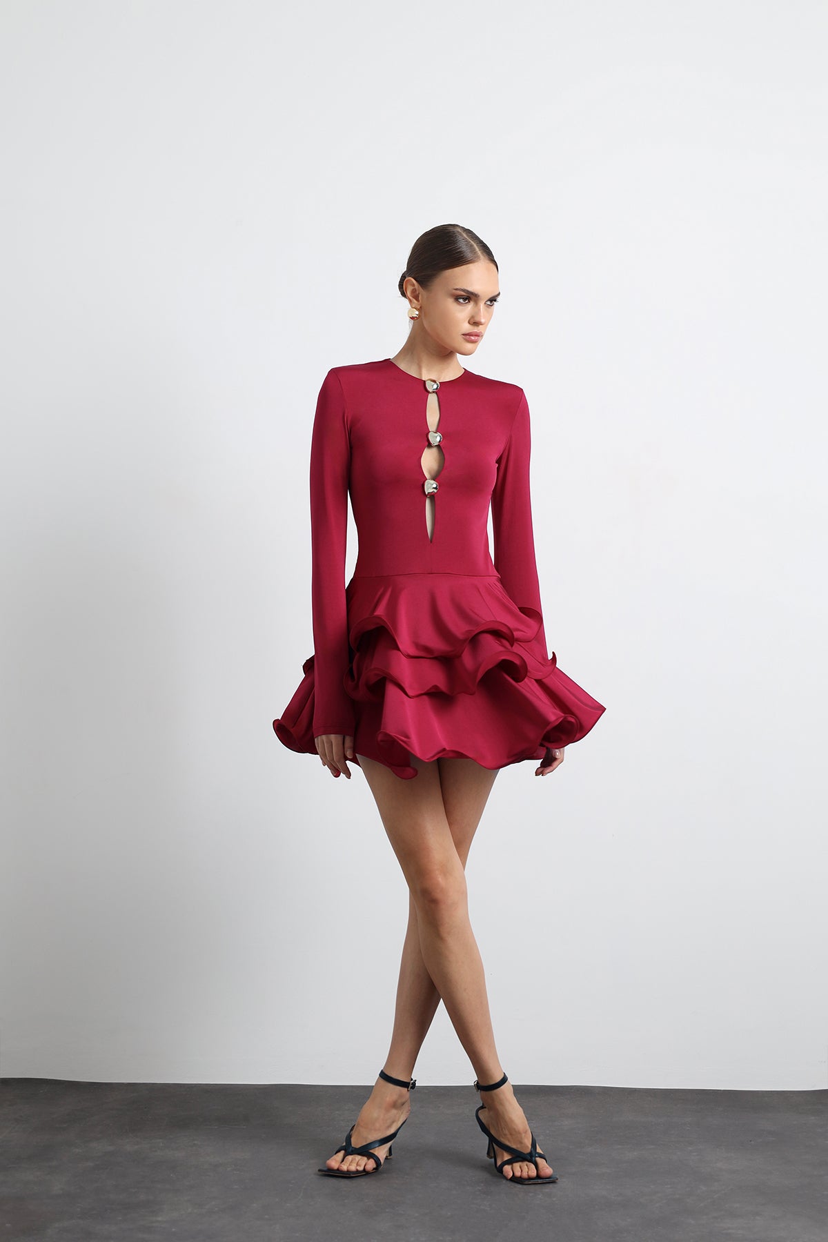 Julisse Mini Burgundy Dress