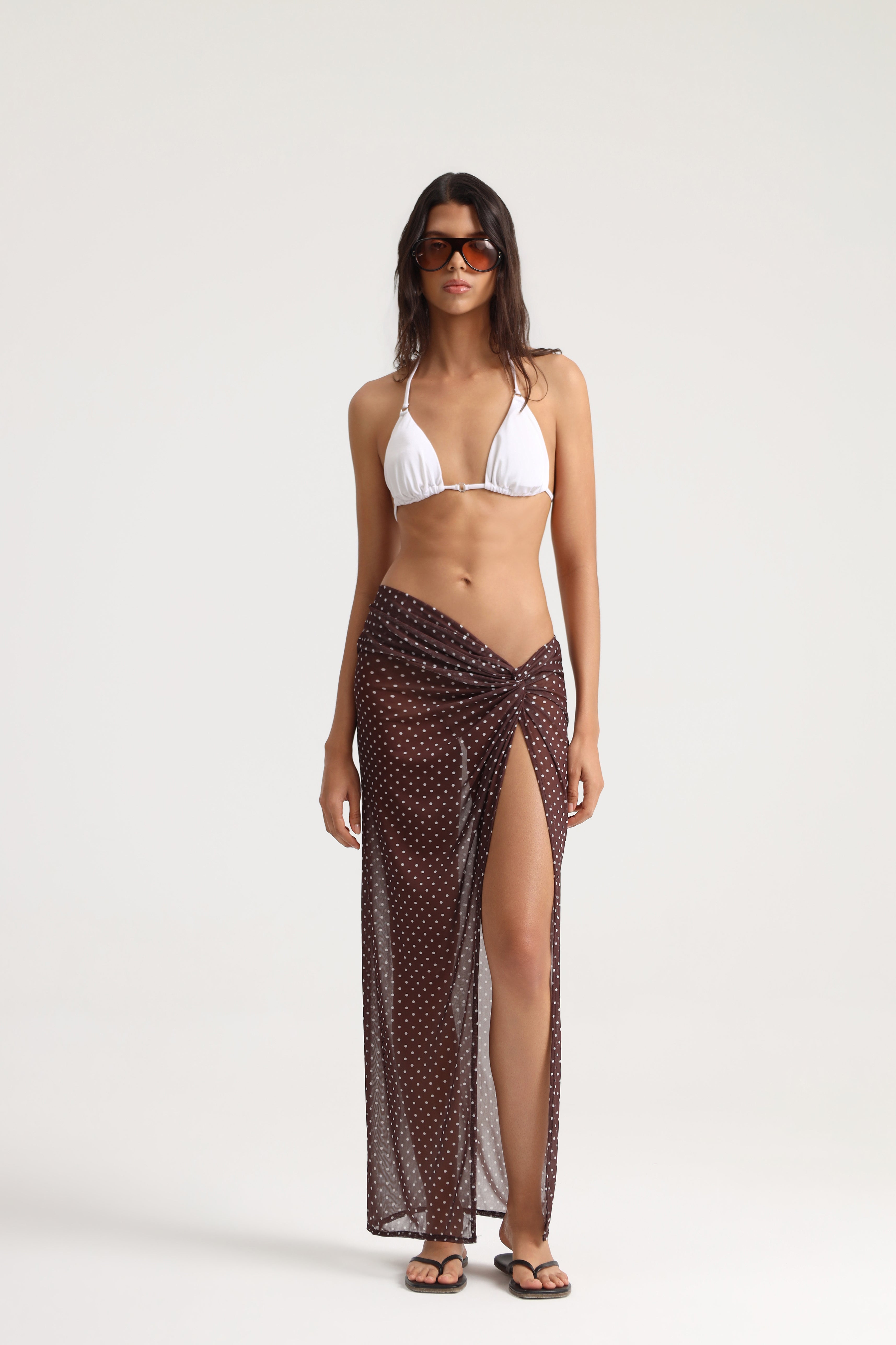 Lysa Brown Polka Dot Beach Skirt