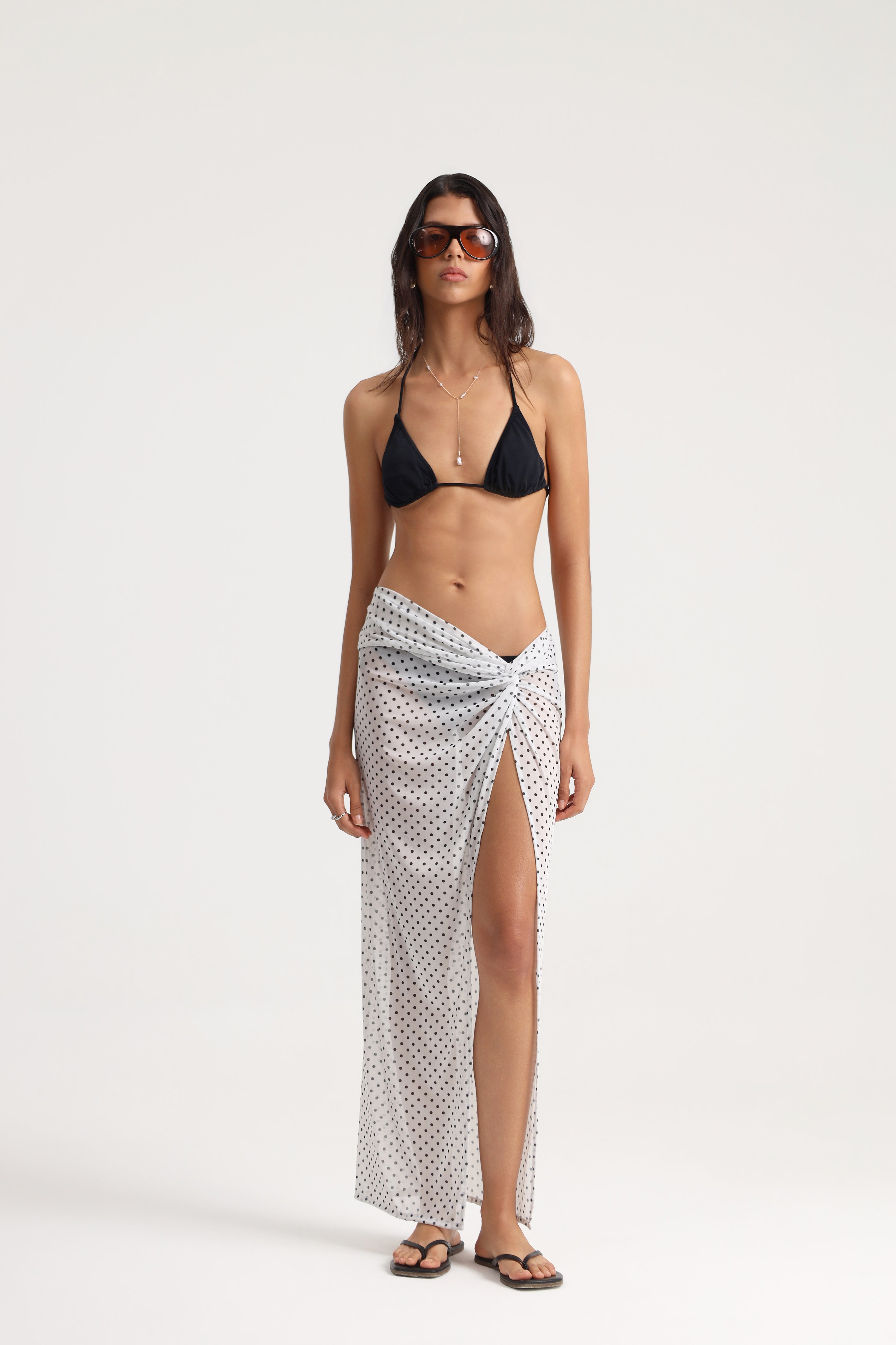 Lysa Polka Dot Beach Skirt