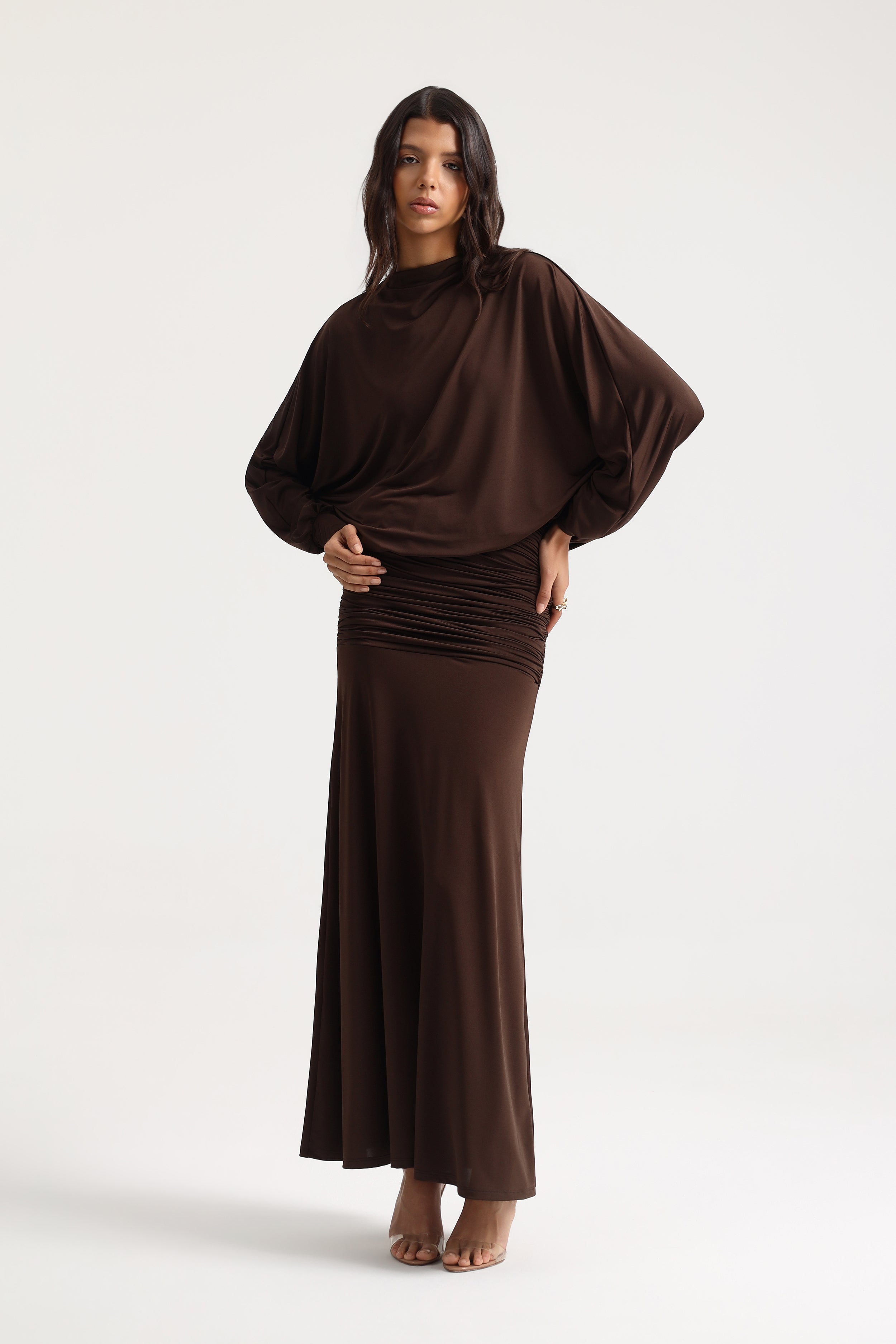 Maelis Draped Maxi Dress