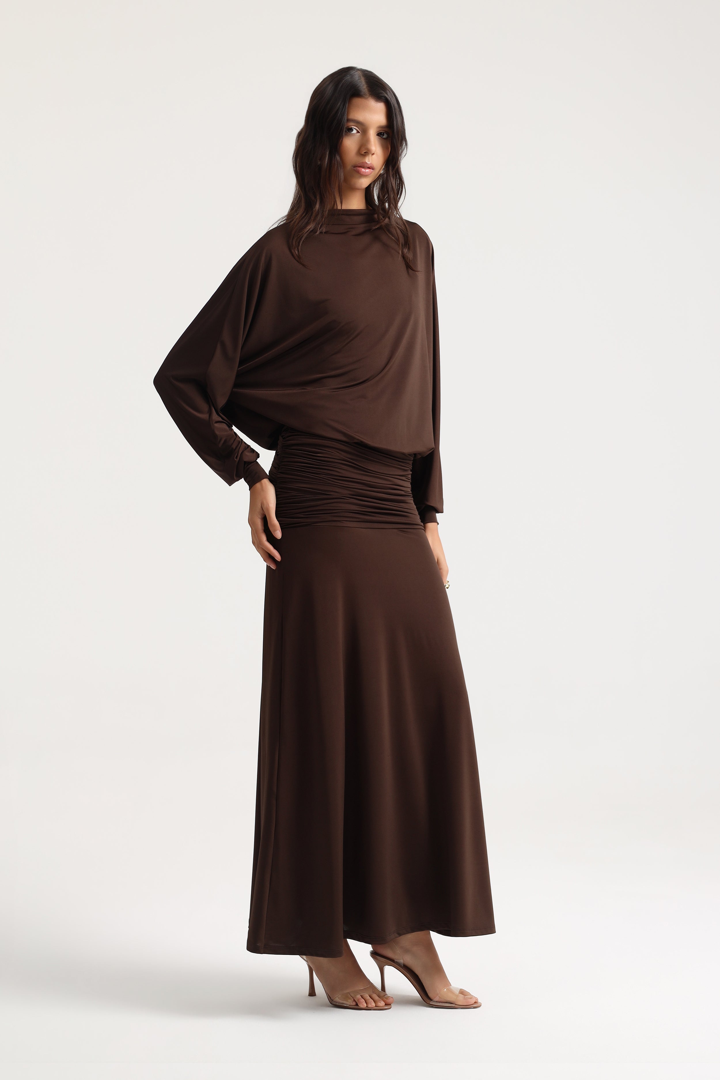 Maelis Draped Maxi Dress