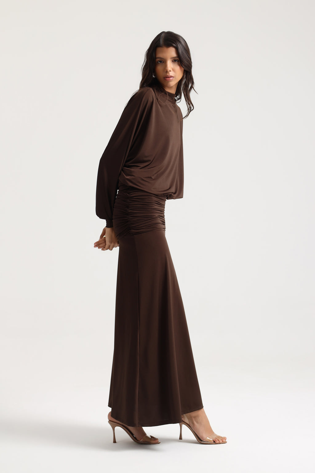 Maelis Drape Maxi Elbise