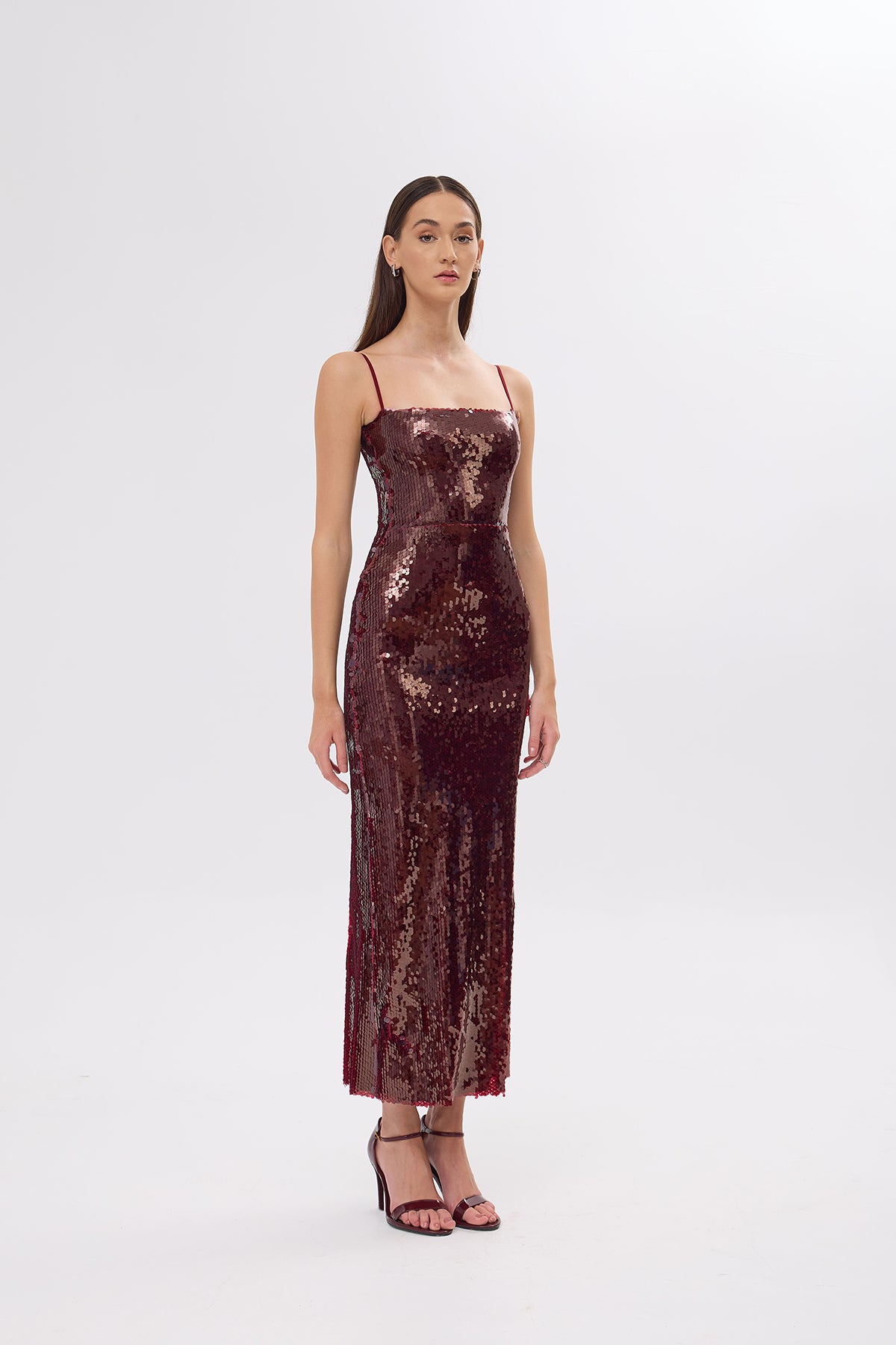 Marley Burgundy Sequined Dress