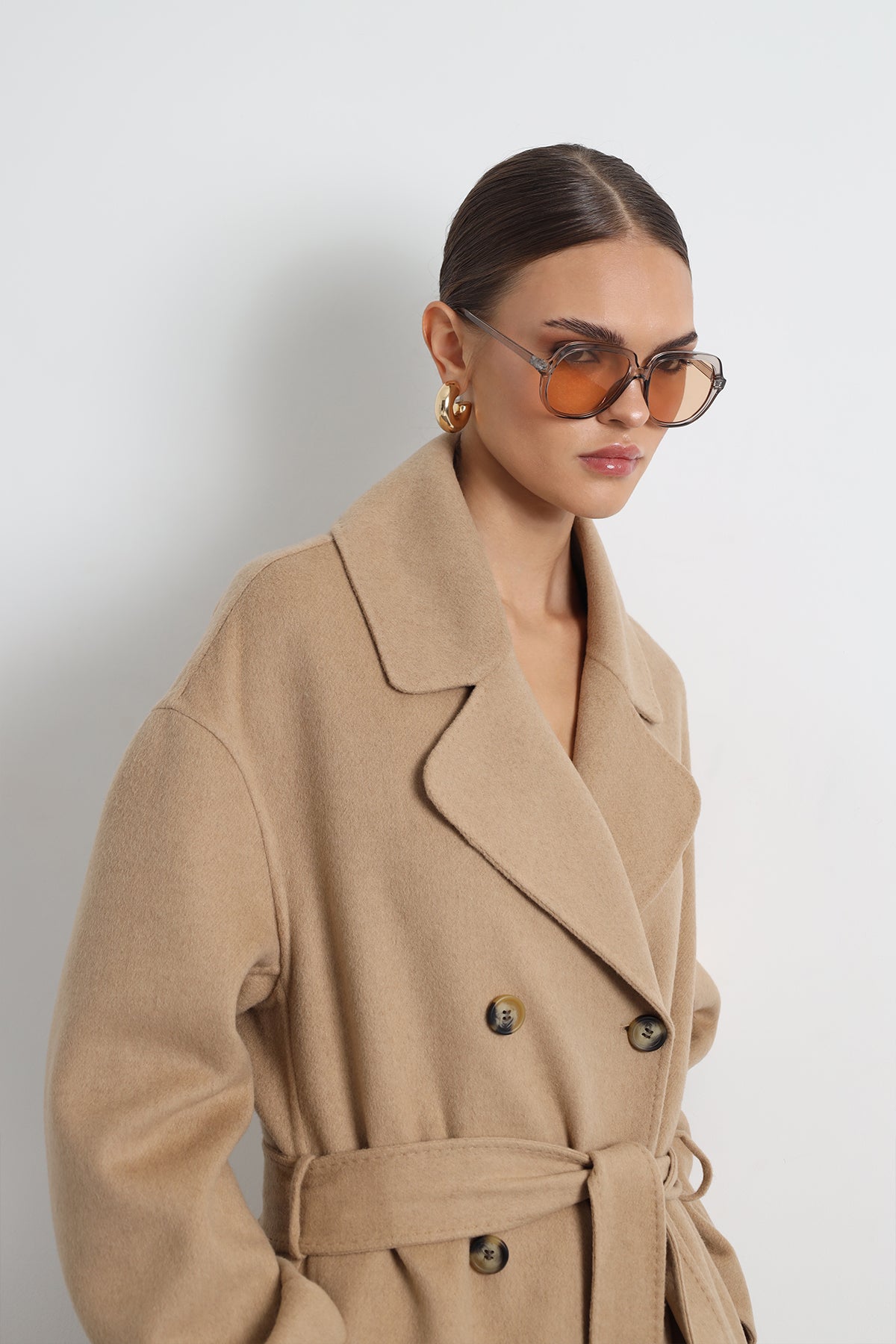 Maxin 100% Virgin Wool Camel Maxi Coat