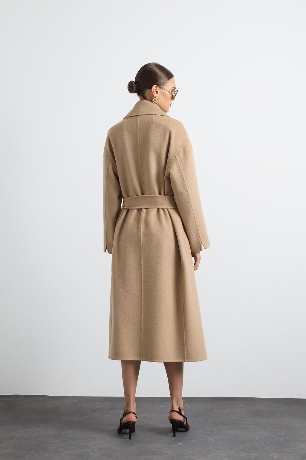 Maxin 100% Virgin Wool Camel Maxi Coat