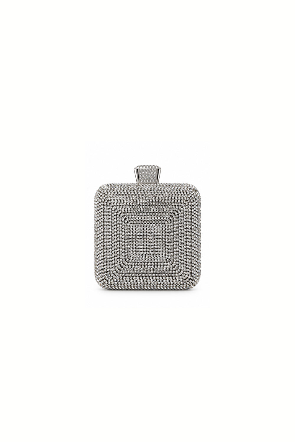 Noir Silver Embellished Clutch