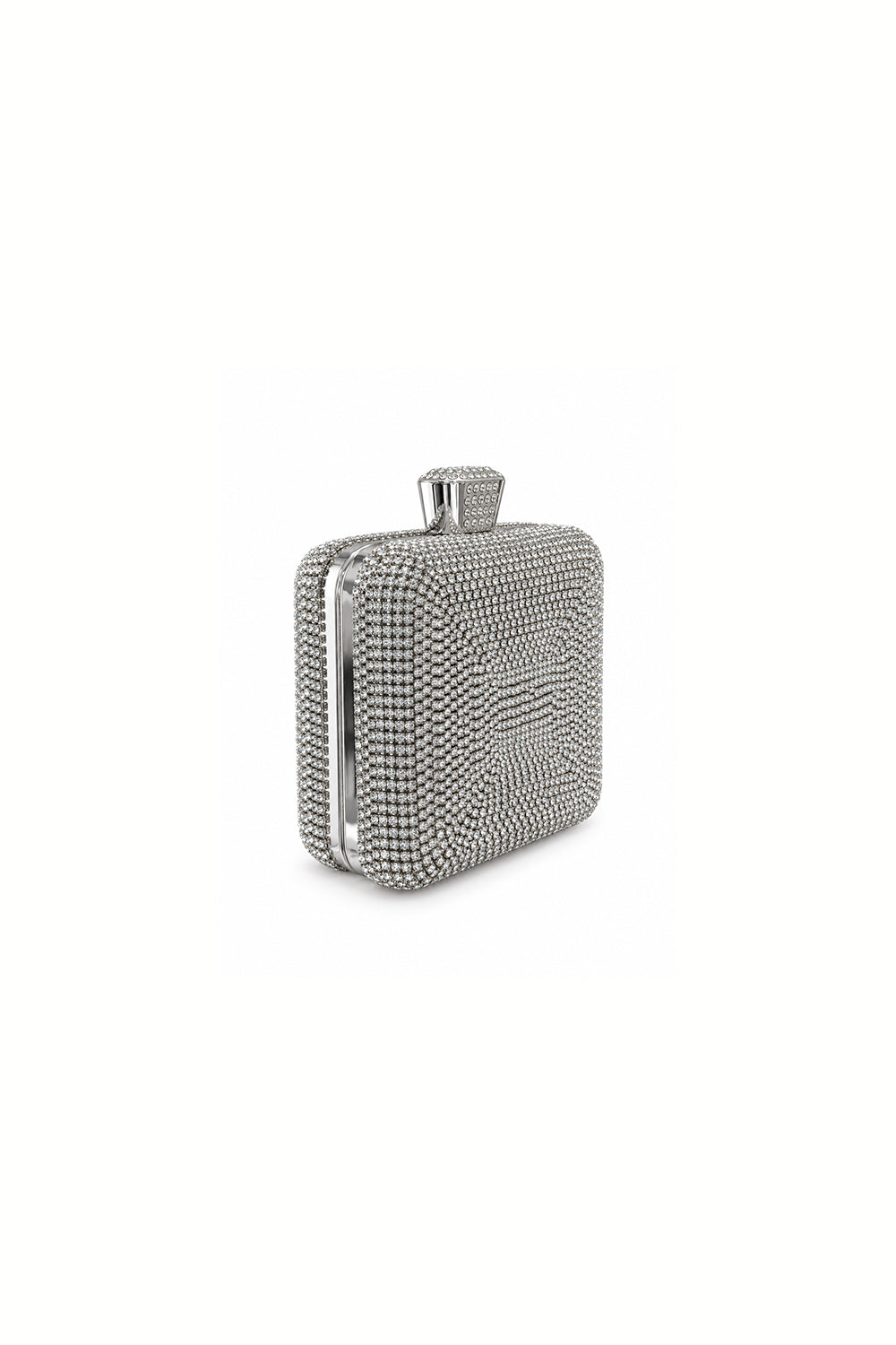 Noir Silver Embellished Clutch