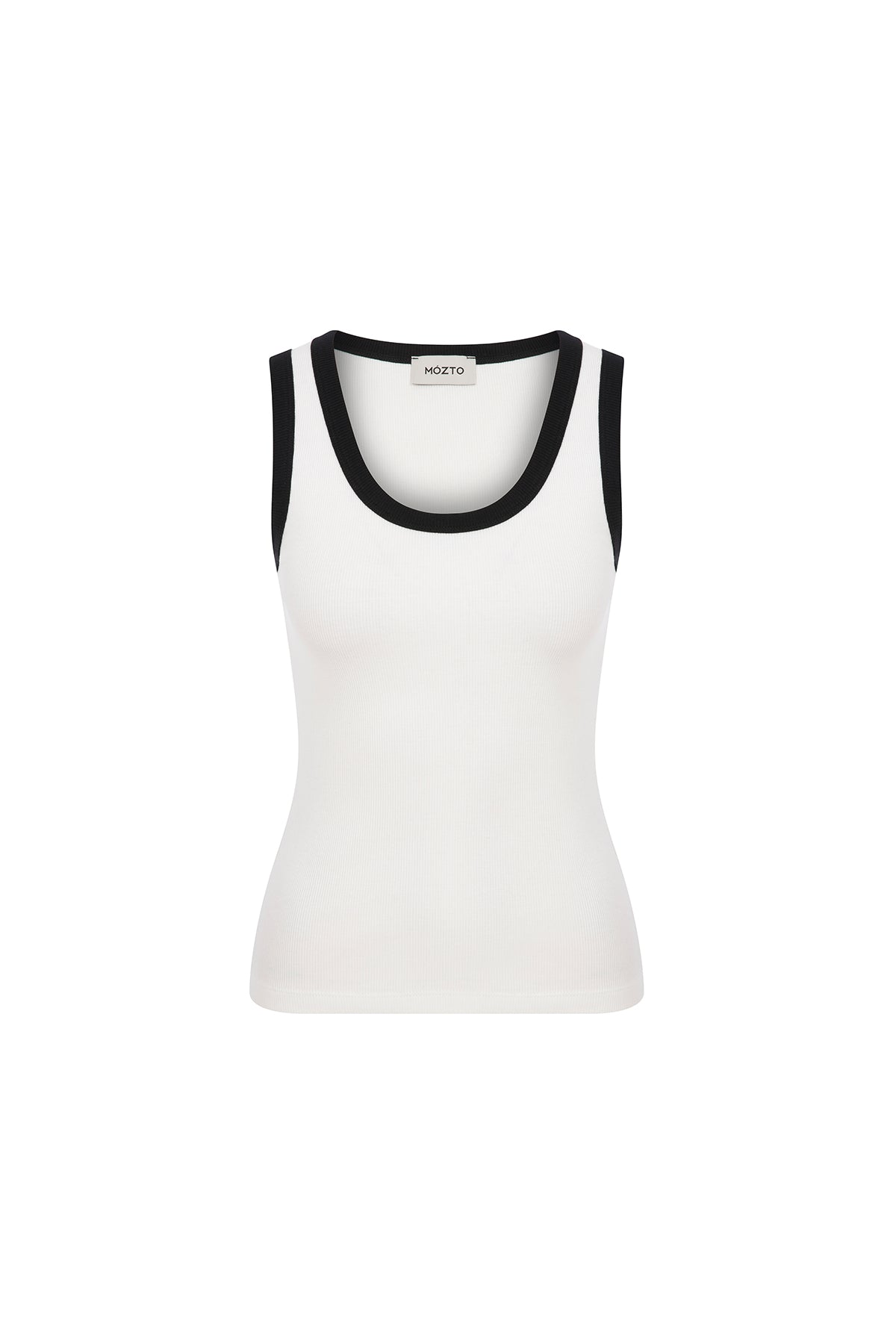 Nomia White and Black Tank Top
