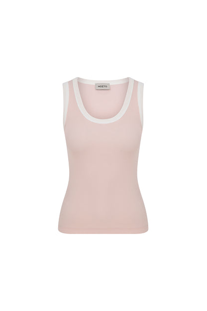 Nomia Pink and White Tank Top