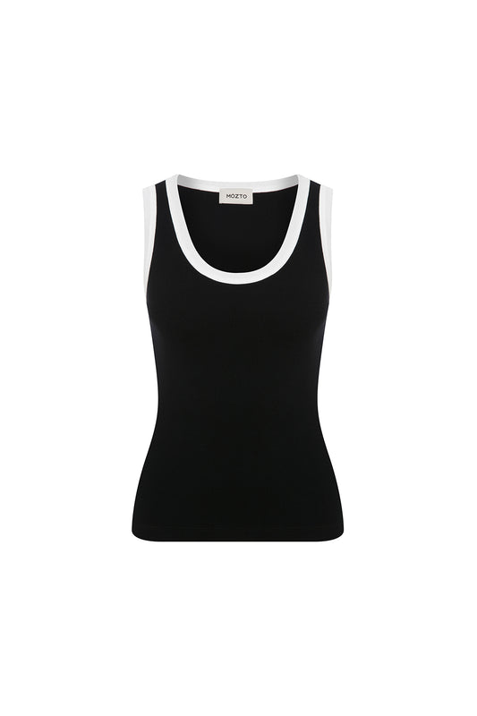 Nomia Black and White Tank Top