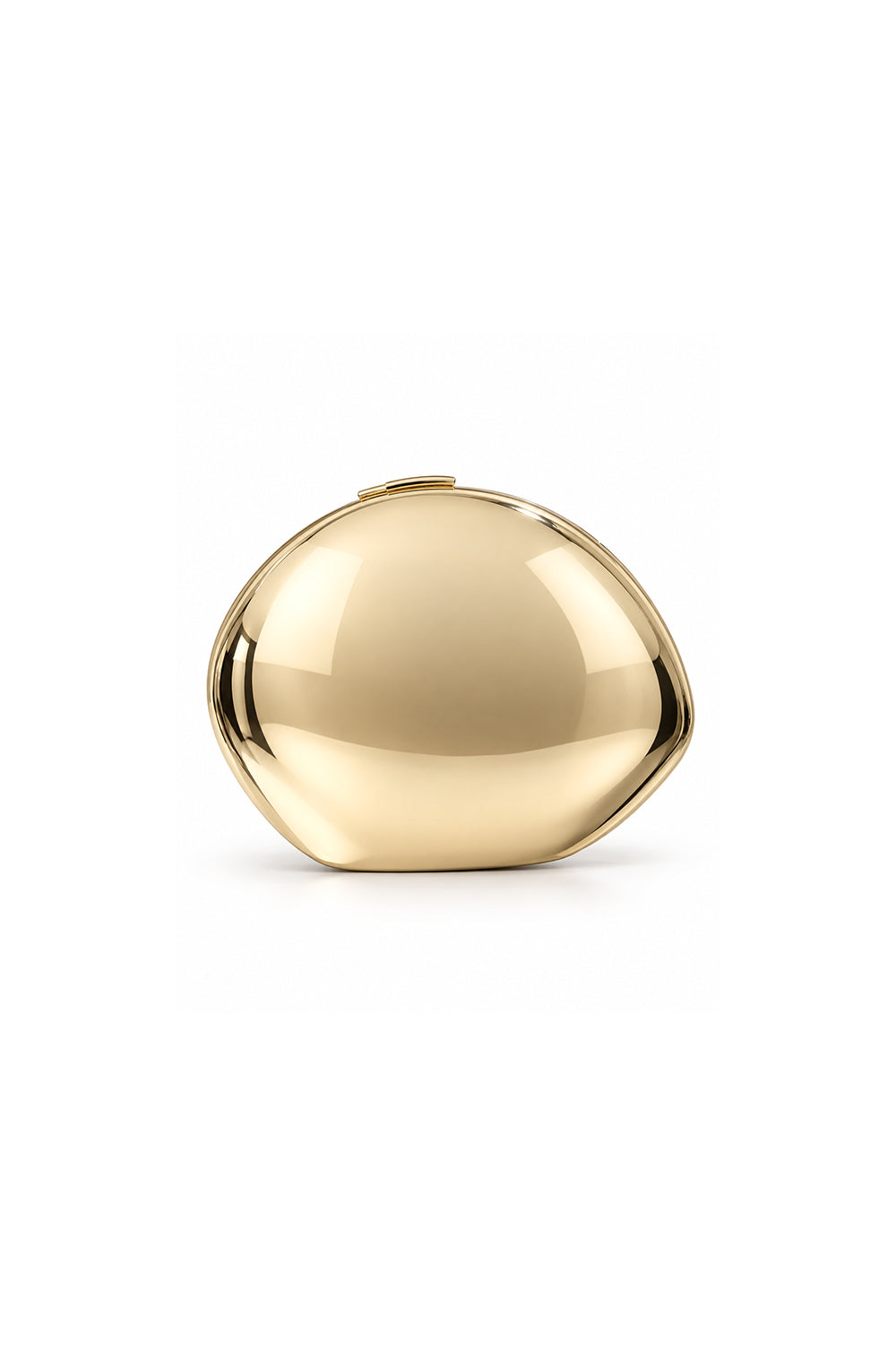 Opela Gold Oval Metal Clutch Bag