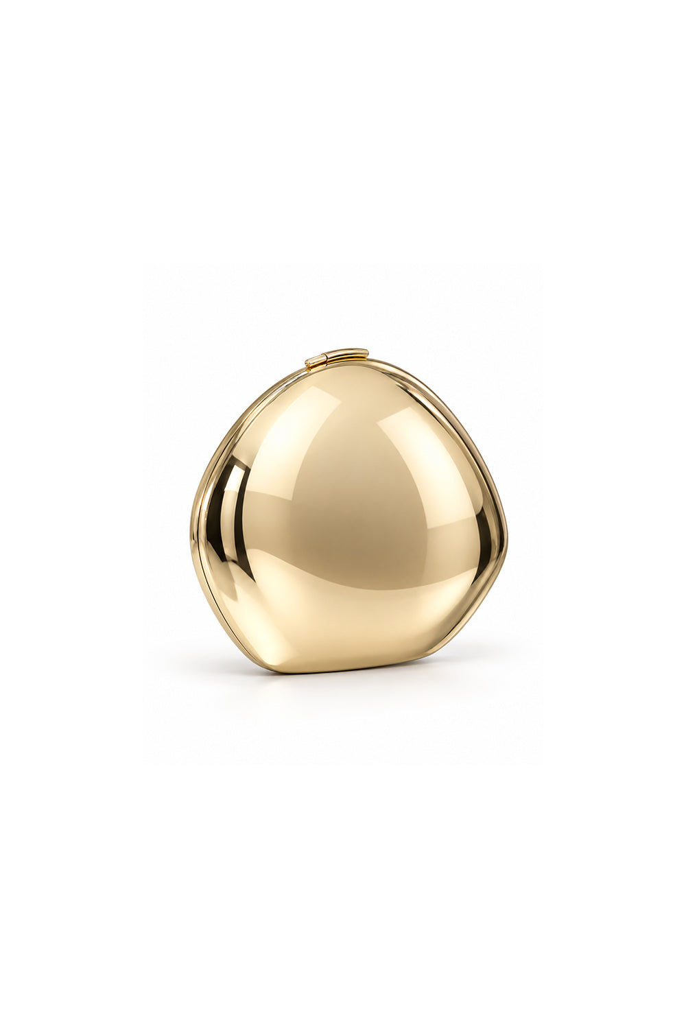 Opela Gold Oval Metal Clutch Bag