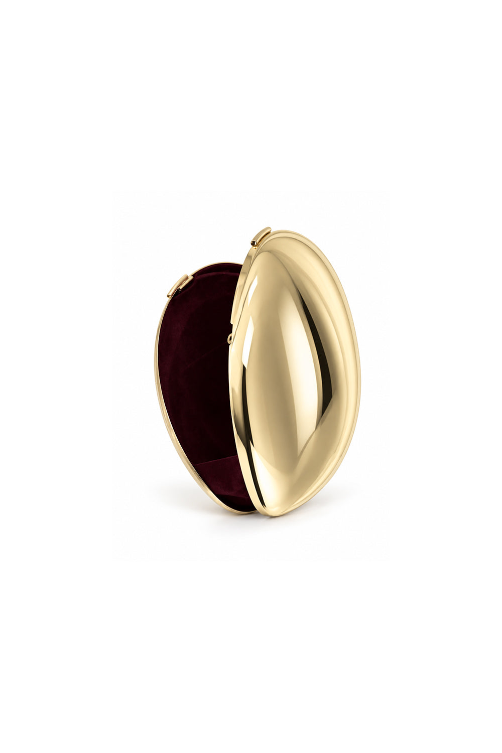 Opela Gold Oval Metal Clutch Bag