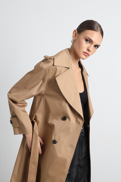 Orsay Camel Maxi Trench Coat