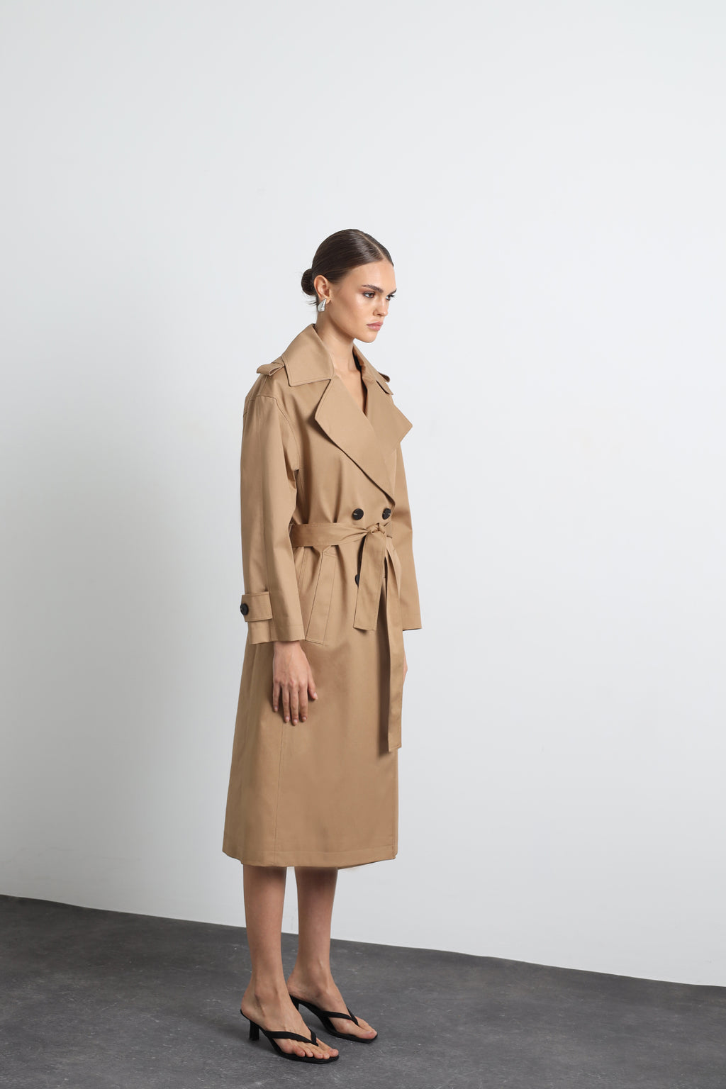 Orsay Camel Maxi Trench Coat