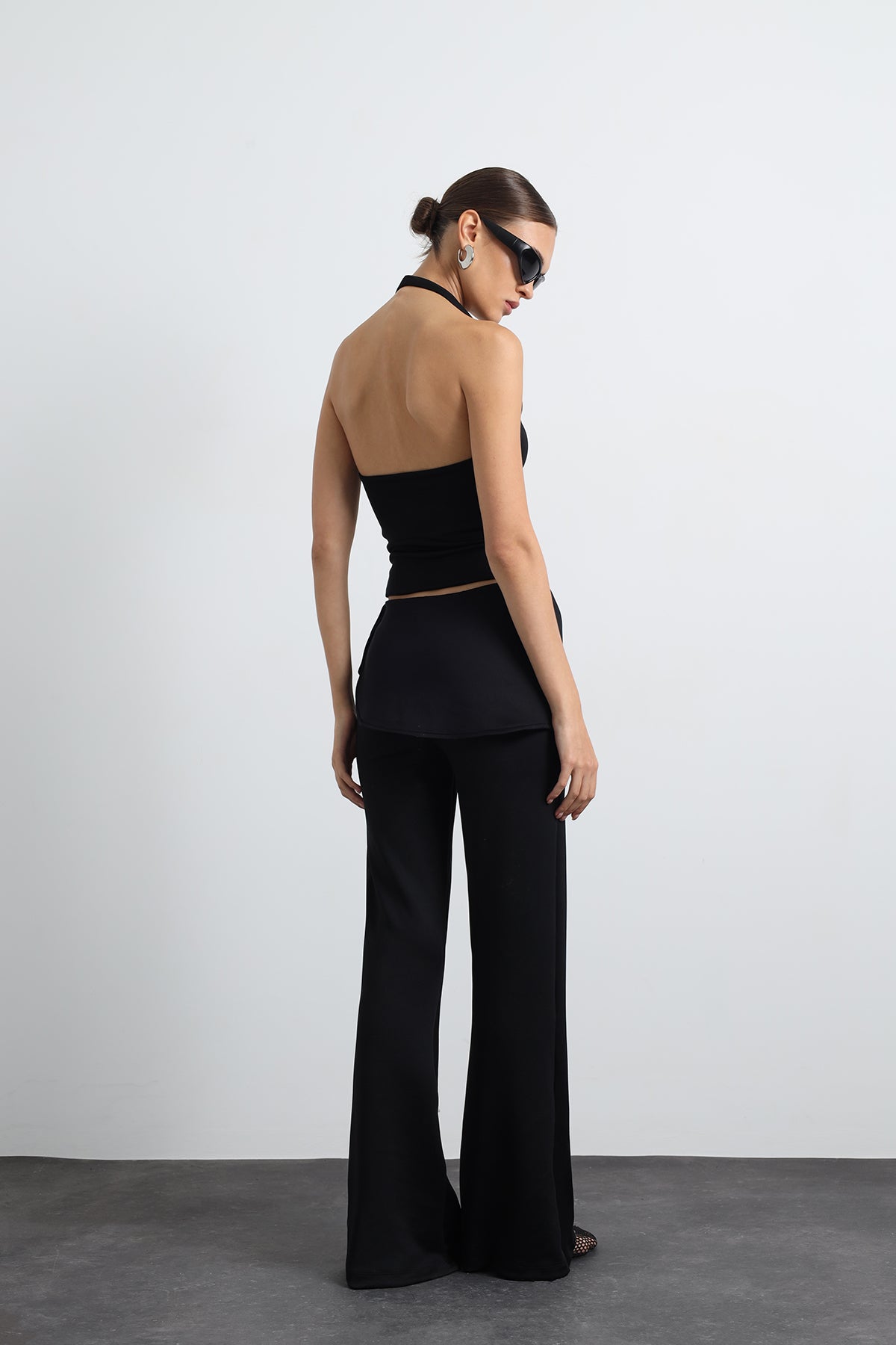 Orsine Skirted Black Pants