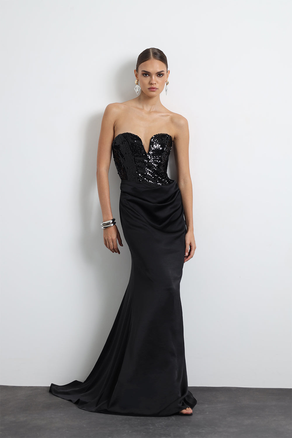 Ravelle Draped Maxi Corset Dress