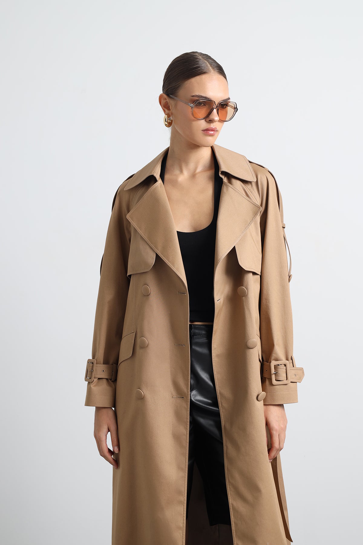 Savrin Camel Trench Coat