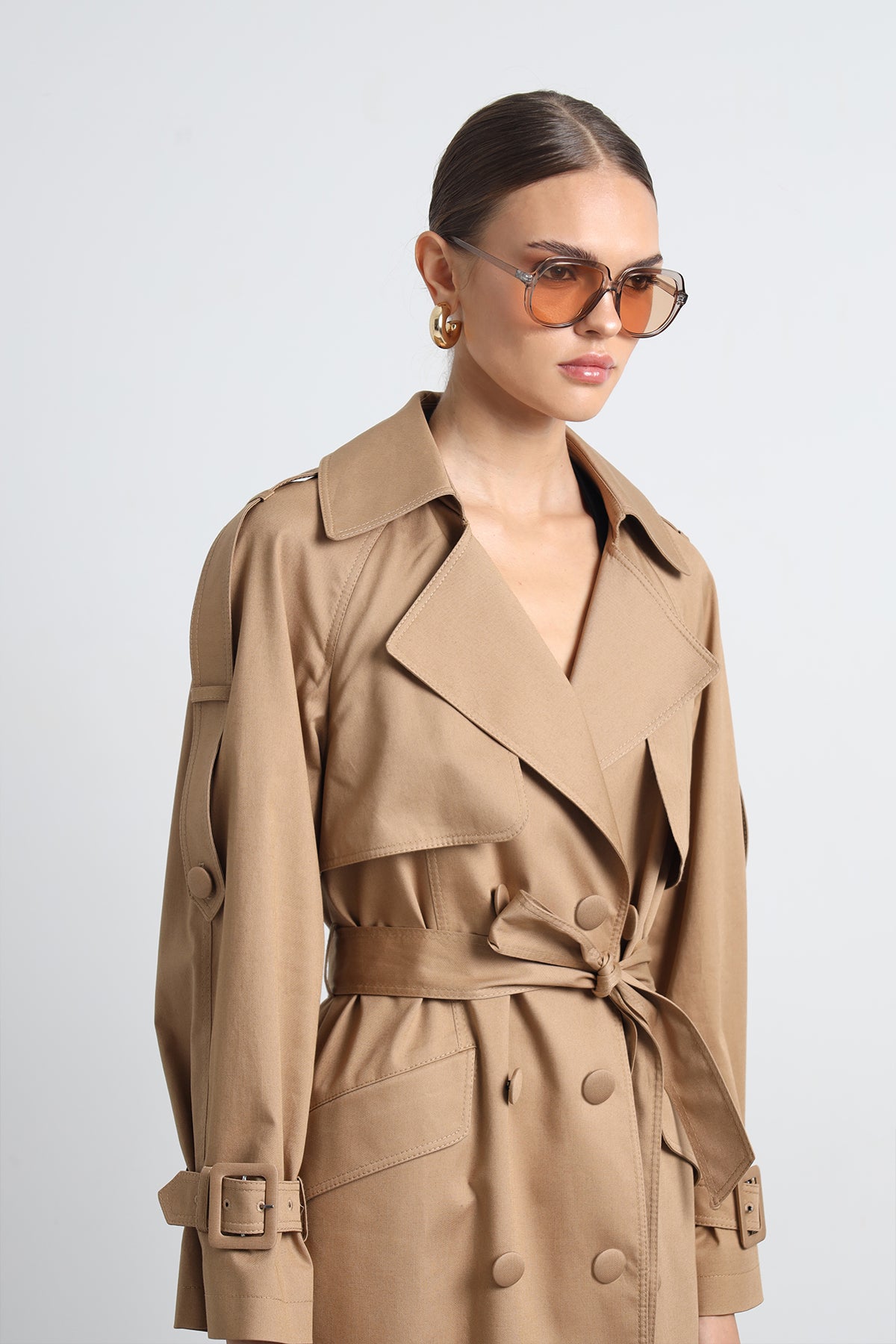 Savrin Camel Trench Coat