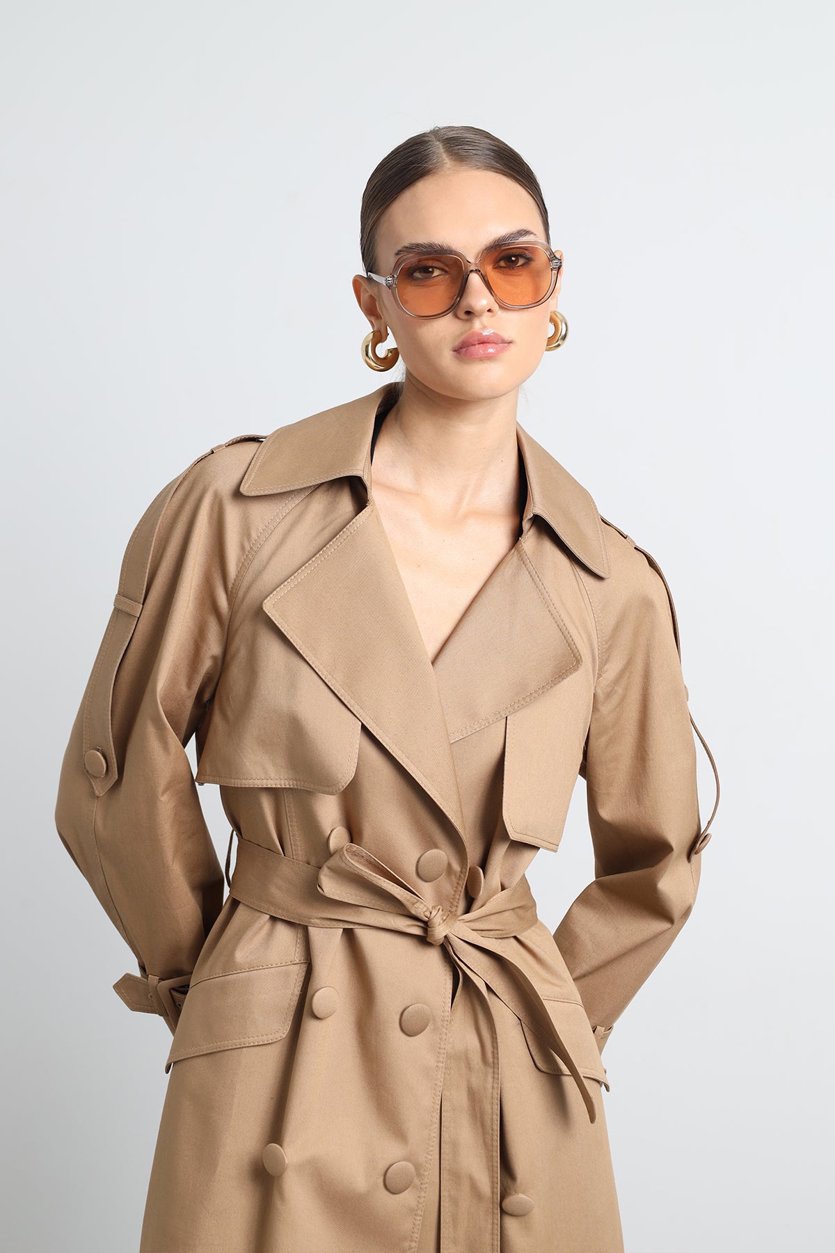 Savrin Camel Trench Coat