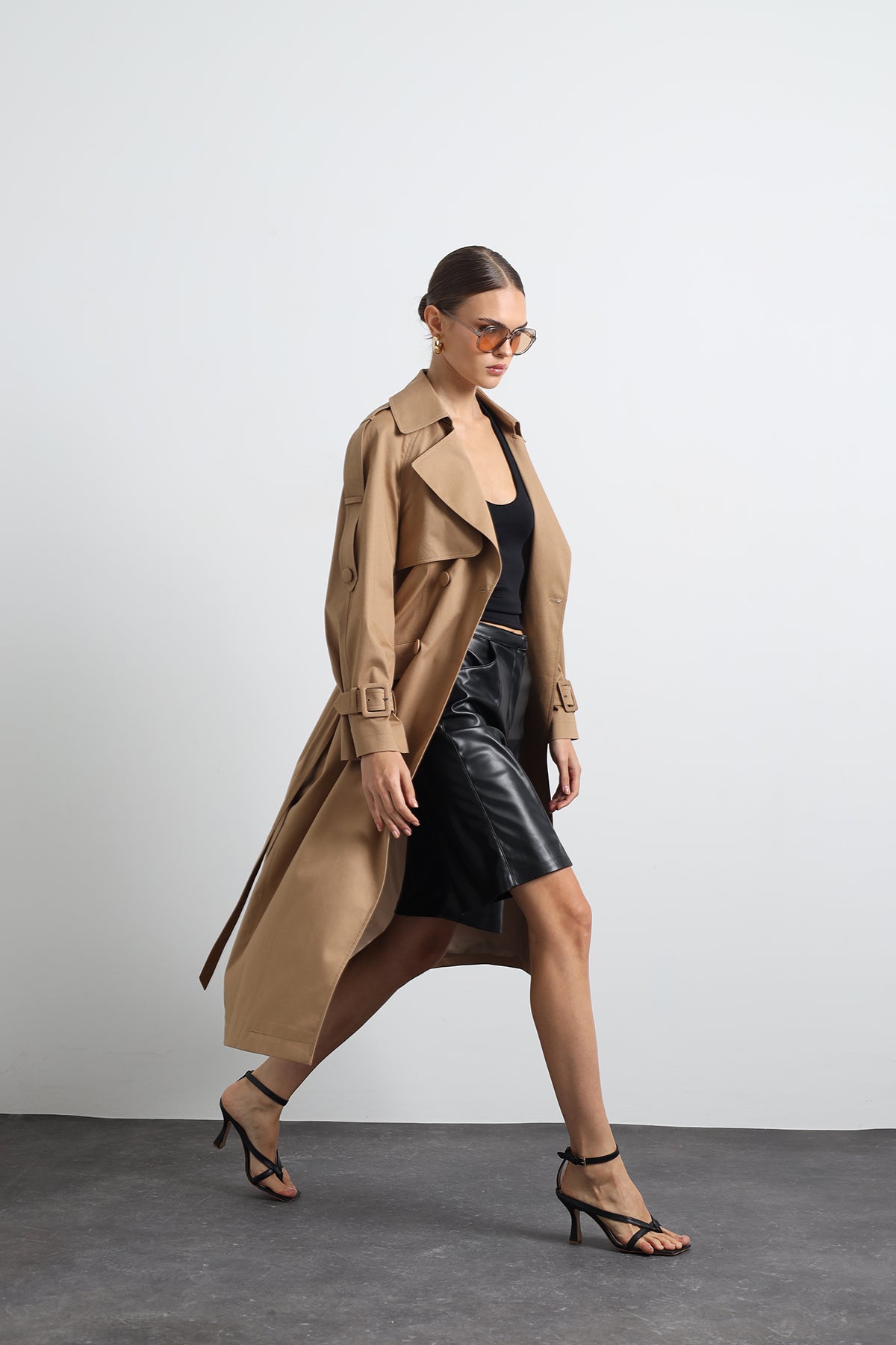 Savrin Camel Trench Coat