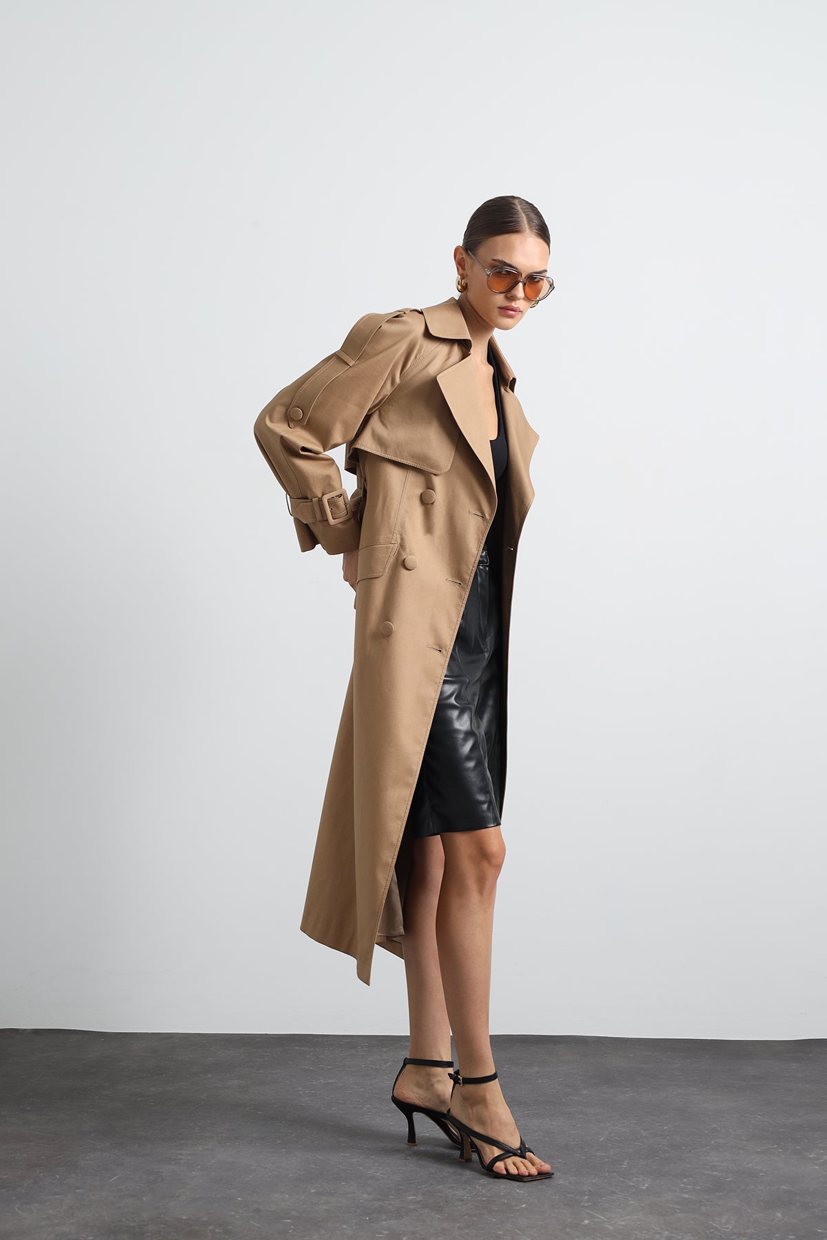 Savrin Camel Trench Coat