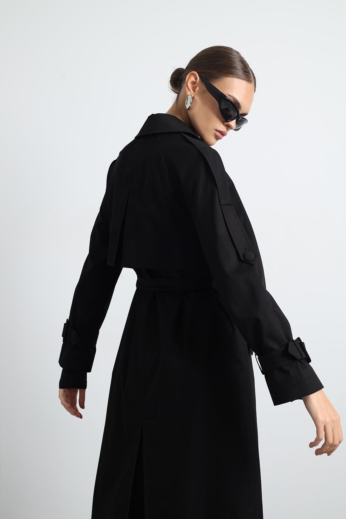 Savrin Black Trench Coat