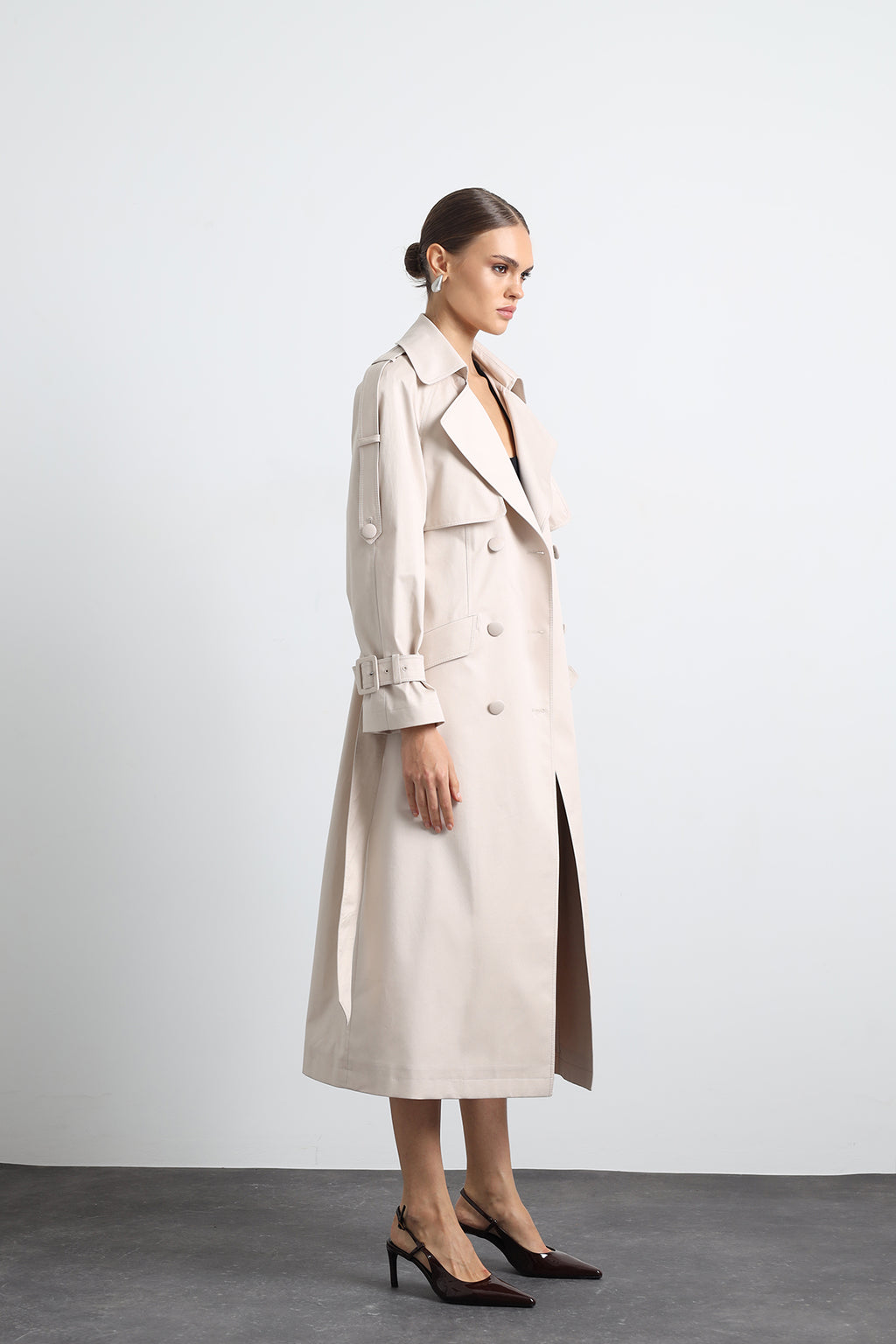 Savrin Beige Trench Coat
