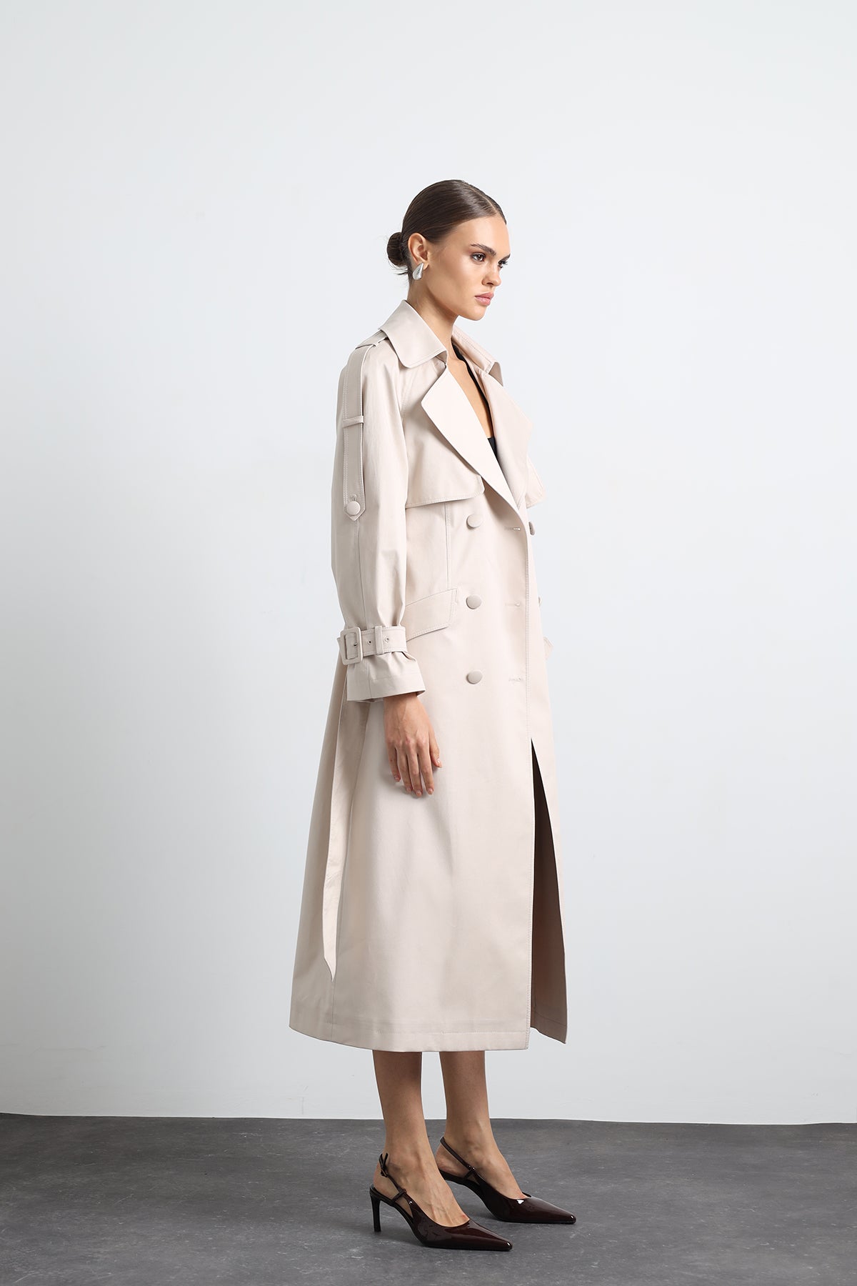 Savrin Beige Trench Coat