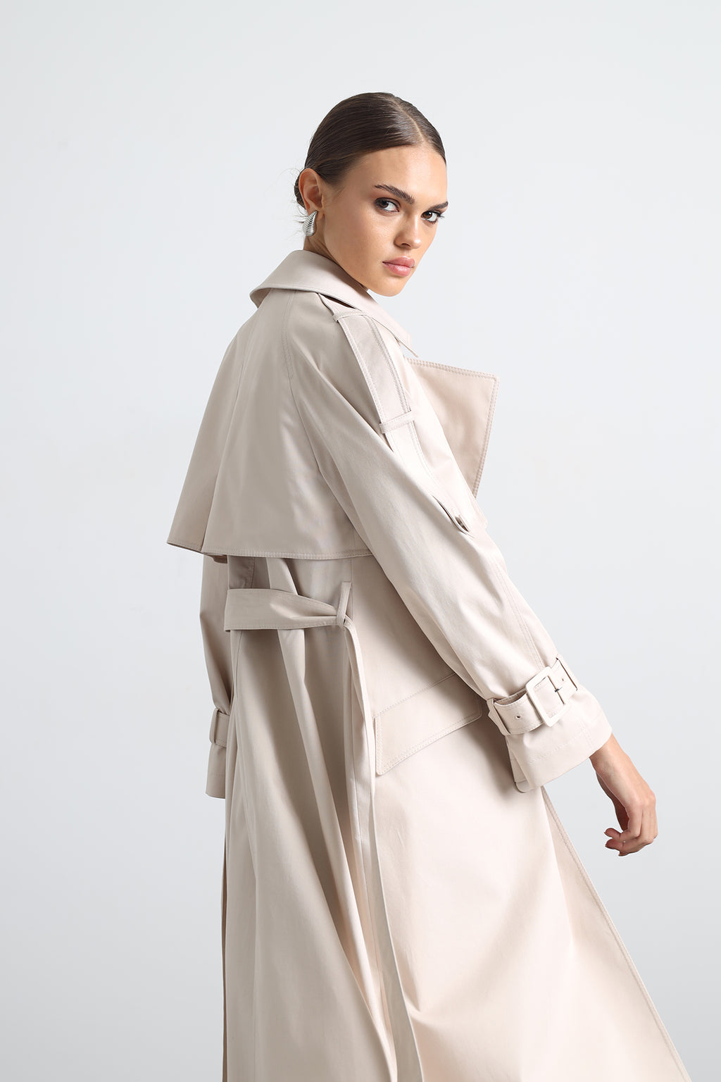 Savrin Beige Trench Coat