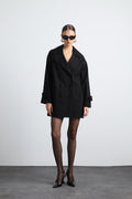 Serave Mini Black Trench Coat