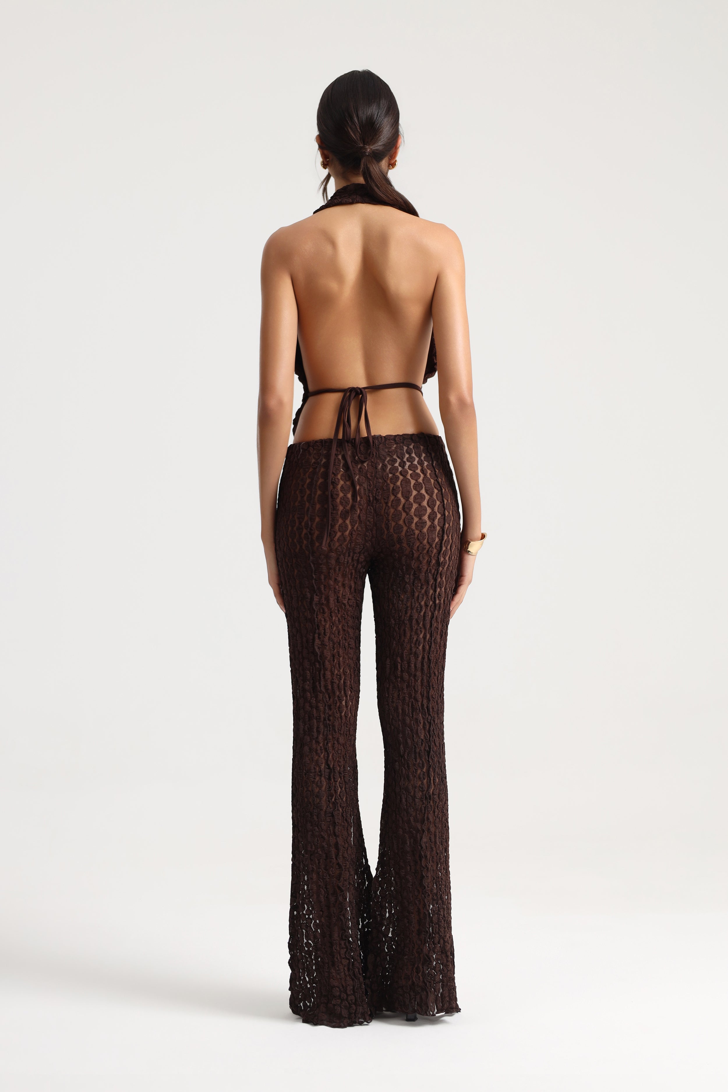 Luma Brown Lace Beach Pants