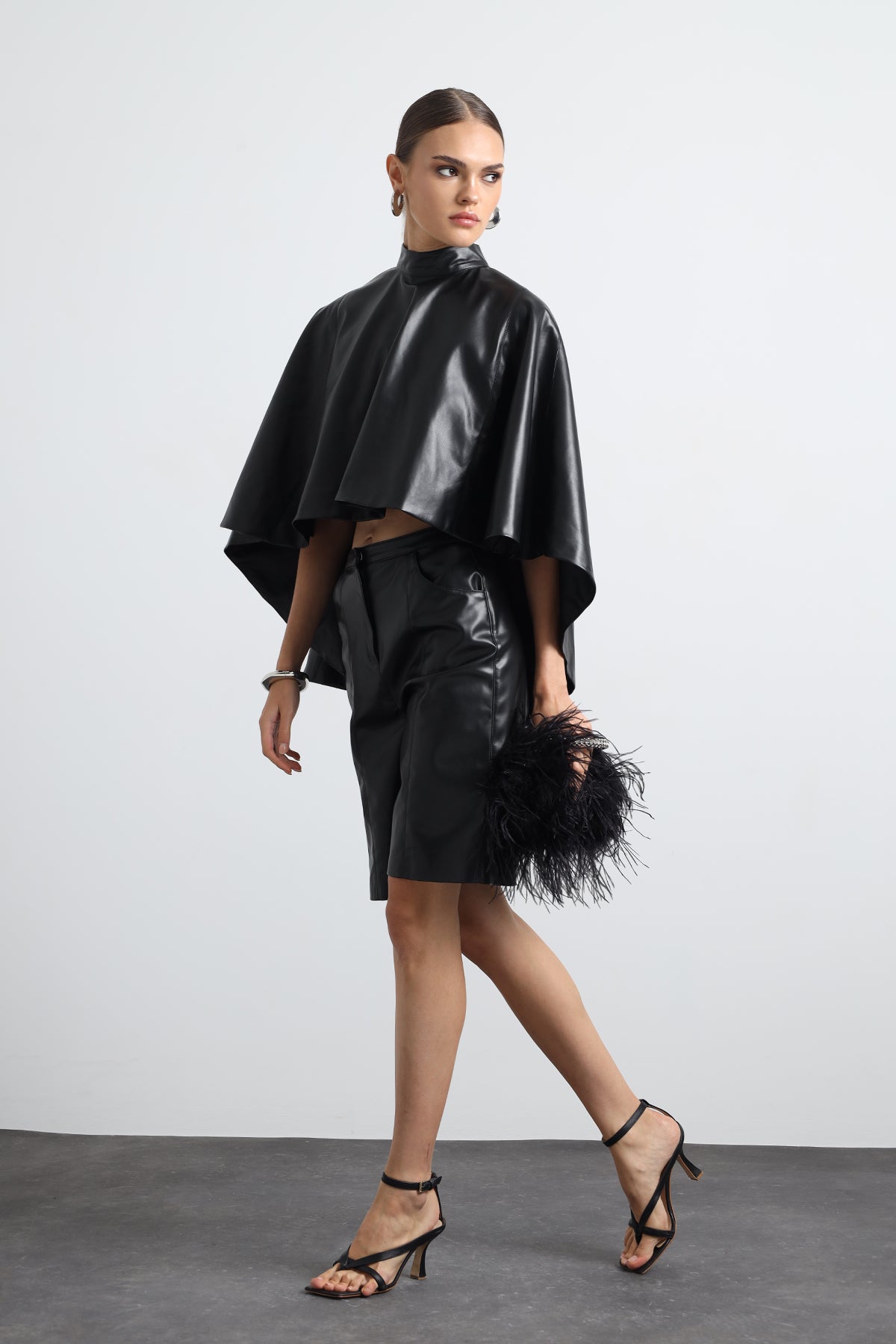 Veira Vegan Leather Pancho