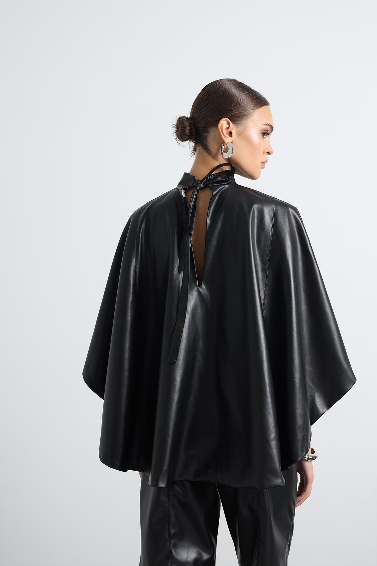 Veira Vegan Leather Poncho