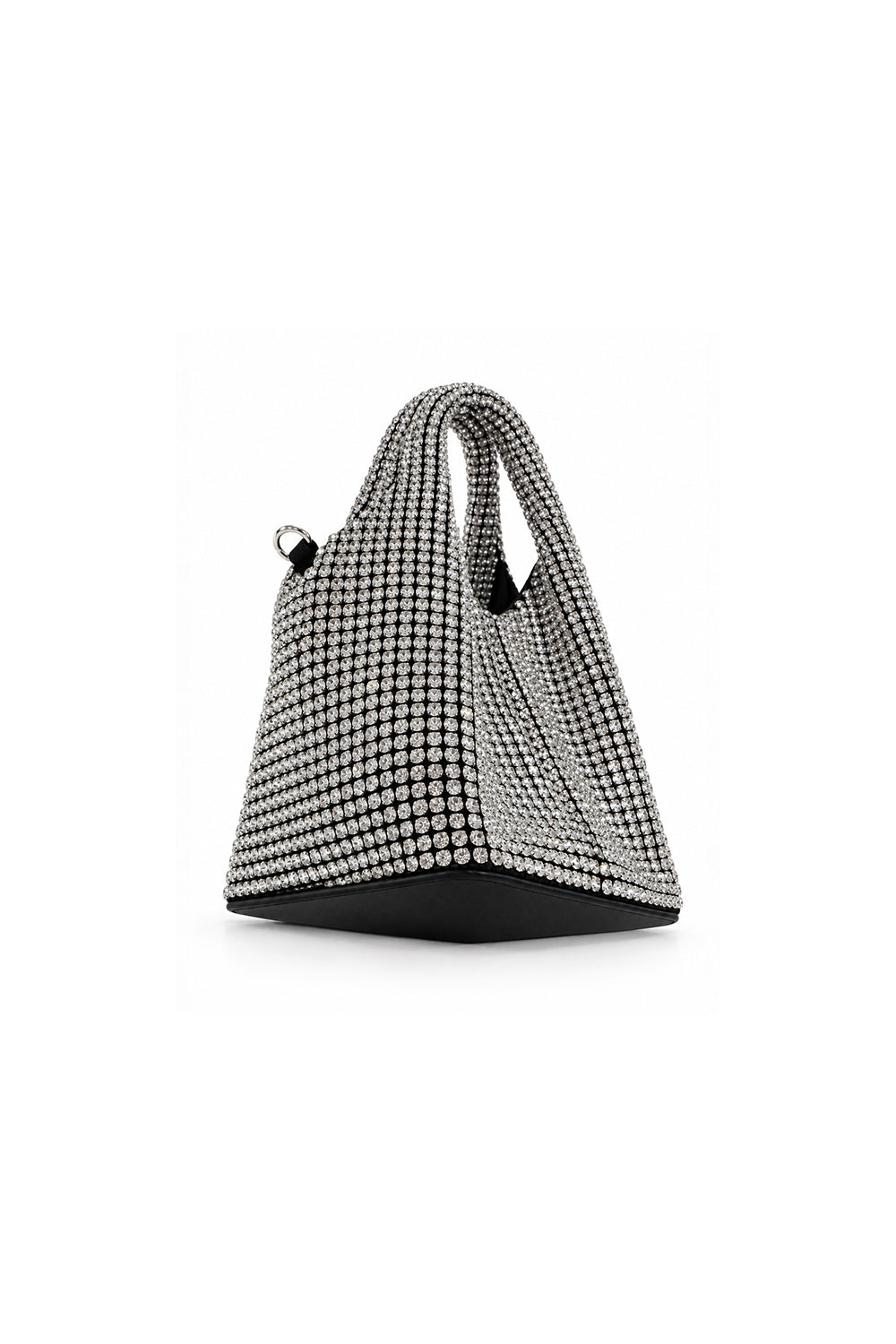 Vela Silver Crystal Embellished Mini Bag