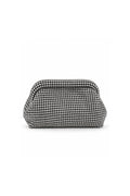 Viona Silver Crystal Embellished Clutch Bag