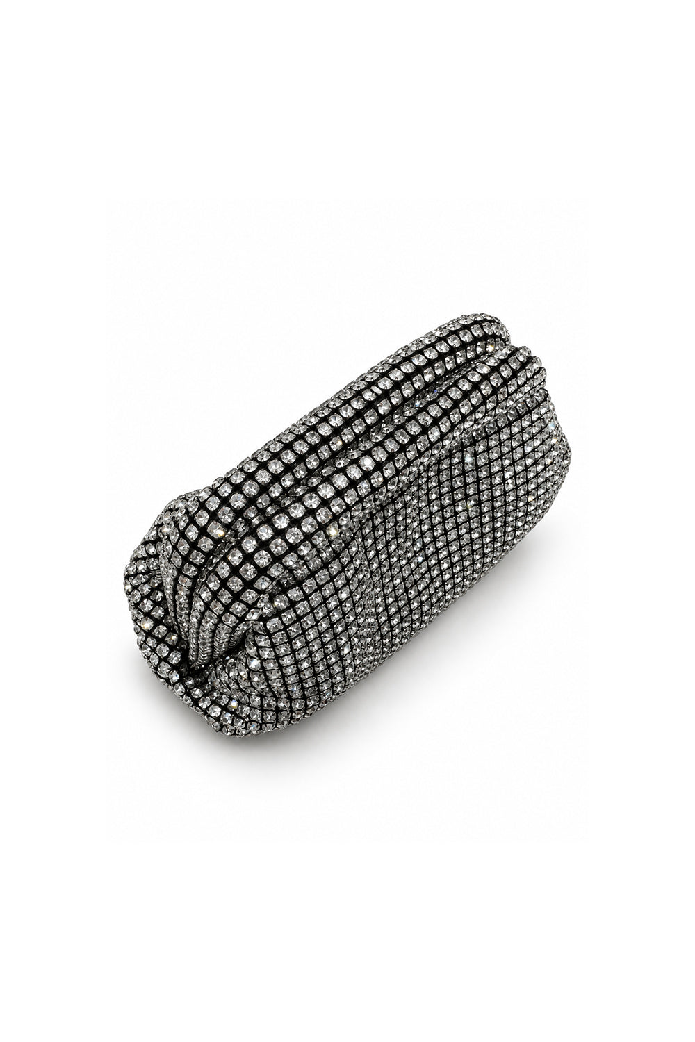 Viona Silver Crystal Embellished Clutch Bag