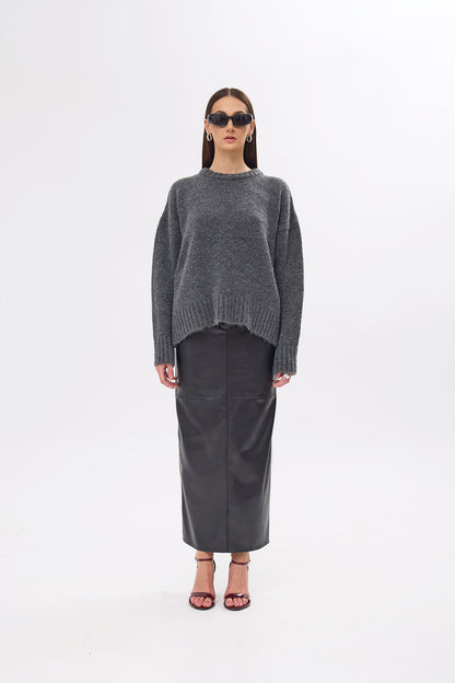 Whitney Grey Oversize Pullower