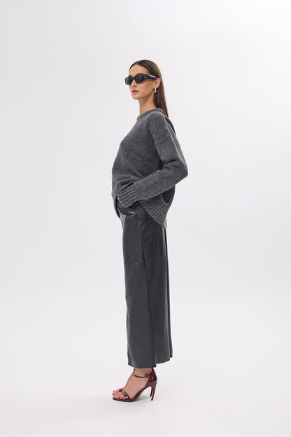 Whitney Grey Oversize Pullower