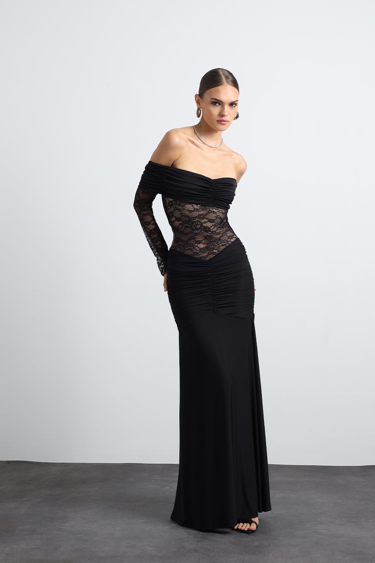 Marne Lace Maxi Black Dress